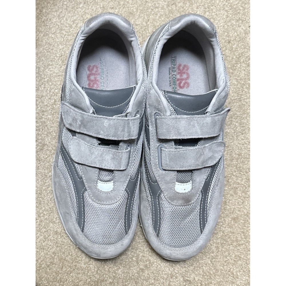 SAS JV Mesh Walking Shoes Sneakers Mens Size 14 W Gray Suede Tripad Comfort - Picture 4 of 12